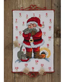 Набор для вышивания календаря "Санта с котами" арт. ГЕЛ-10934-1-ГЕЛ0070471