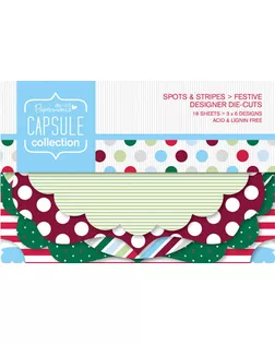 Набор бумаги с фигурным краем Spots & Stripes Festive арт. ГЕЛ-18151-1-ГЕЛ0071574