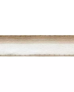 Лента органза с рисунком с проволокой по краю SAFISA ш.3,8см (бежевый) арт. ГЕЛ-20246-1-ГЕЛ0007615