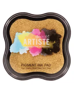 Подушка штемпельная пигментная, золотой металлик арт. ГЕЛ-7806-1-ГЕЛ0079250