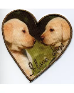 Термоаппликация HKM "I love dogs" арт. ГЕЛ-22976-1-ГЕЛ0083848