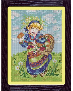 Набор для вышивания бисером "Девочка с лукошком" арт. ГЕЛ-234-1-ГЕЛ0085303