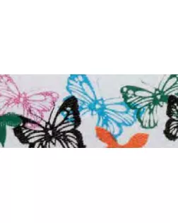 Лента атласная на картонной мини-катушке "Бабочки" арт. ГЕЛ-7079-1-ГЕЛ0085518