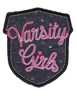 Термоаппликация HKM "Varsity Girl Wappen grauer Jeans" арт. ГЕЛ-2556-1-ГЕЛ0085930