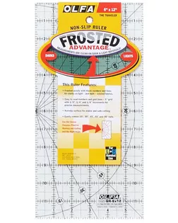 Линейка для пэчворка "Frosted", градация в дюймах 6" х 12" арт. ГЕЛ-11932-1-ГЕЛ0088274