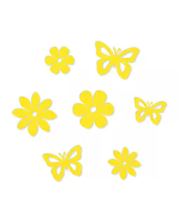 Набор декоративных элементов "Бабочки и цветы, 14 шт арт. ГЕЛ-33649-1-ГЕЛ0091667