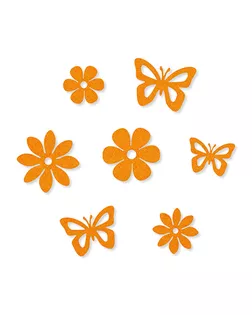 Набор декоративных элементов "Бабочки и цветы, 14 шт арт. ГЕЛ-33666-1-ГЕЛ0091668