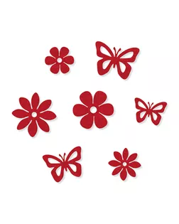 Набор декоративных элементов "Бабочки и цветы, 14 шт арт. ГЕЛ-33628-1-ГЕЛ0091669