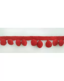Тесьма с помпонами MATSA д.0,9см 20м (красный) арт. ГЕЛ-11519-1-ГЕЛ0092863