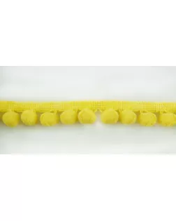 Тесьма с помпонами MATSA д.1,3см 25м (нежно-желтый) арт. ГЕЛ-11042-1-ГЕЛ0092877