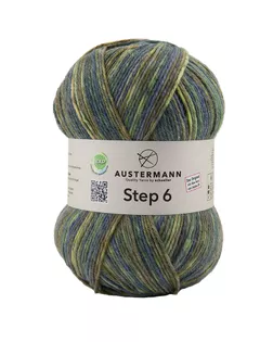 Пряжа Step 6, 75% шерсть, 25% полиамид, 410 м, 150 г арт. ГЕЛ-29207-1-ГЕЛ0093058
