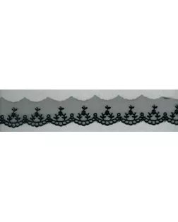 Вышивка на тюле ш.3см (черный) арт. ГЕЛ-21690-1-ГЕЛ0093223
