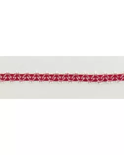Мерсеризованное х/б кружево ш.1,1см (бордовый с белым) арт. ГЕЛ-70-1-ГЕЛ0093333