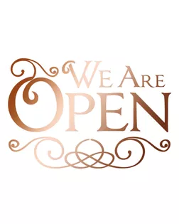 Трафарет "We Are Open" арт. ГЕЛ-7246-1-ГЕЛ0096126
