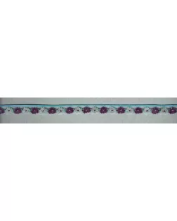 Мерсеризованное х/б кружево ш.1,3см (серый с фиолетовым) арт. ГЕЛ-1955-1-ГЕЛ0107648