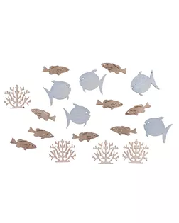 Набор декоративных элементов "Морские звезды и рыбки" арт. ГЕЛ-2613-1-ГЕЛ0121264