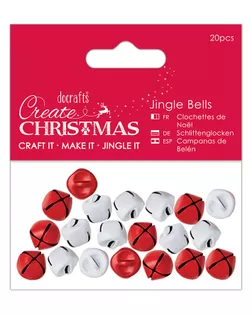 Набор бубенчиков Create Christmas, красные и белые арт. ГЕЛ-4159-1-ГЕЛ0104602