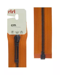 Молнии riri звено BI, слайдер STAB, разъёмная, 1 замок, 6 мм, 80 см, цвет 2404, оранжевый арт. ГЕЛ-4584-1-ГЕЛ0137608