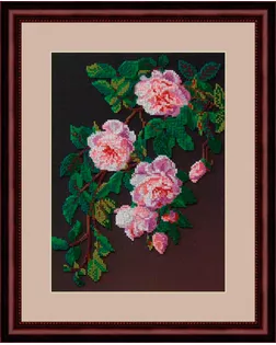 Набор для вышивания бисером «Розовые розы» арт. ГЕЛ-4776-1-ГЕЛ0136719