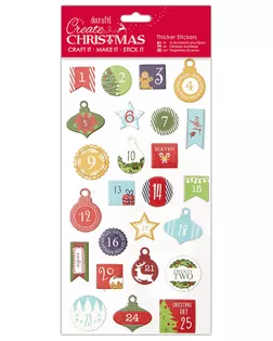 Набор стикеров "Новогодние цифры" Create Christmas арт. ГЕЛ-4876-1-ГЕЛ0107135