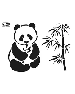 Трафарет "Панда и бамбук" арт. ГЕЛ-6803-1-ГЕЛ0148659