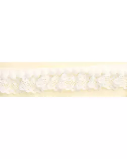 Рюш декоративный с помпонами, 20 мм, цвет белый арт. ГЕЛ-9721-1-ГЕЛ0124732