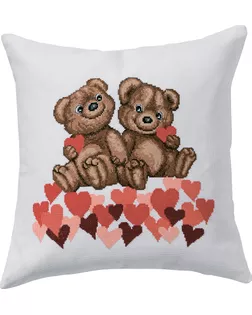 Набор для вышивания подушки "Мишки с сердечками" арт. ГЕЛ-10126-1-ГЕЛ0105737