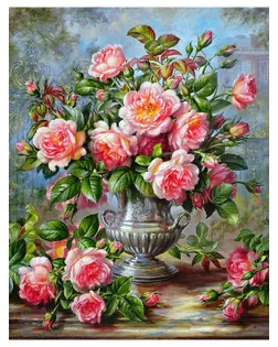 Картина стразами "Букет нежных роз" арт. ГЕЛ-11177-1-ГЕЛ0161488