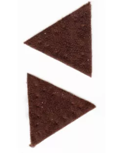 Заплатка "Треугольник" искусственная замша, цвет коричневый арт. ГЕЛ-11460-1-ГЕЛ0147089