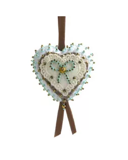 Набор для творчества - елочная игрушка "Пряничное сердце" (бирюзовое) арт. ГЕЛ-23231-1-ГЕЛ0113696