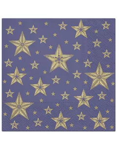 Салфетки трехслойные для декупажа, коллекция "Lunch" PAW Decor Collection "Красивые звезды голубого арт. ГЕЛ-25272-1-ГЕЛ0162824