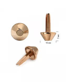 Ножки для сумки на усиках металл TBY.165184 d-15mm, h-7mm цв.золото уп.20шт арт. МГ-119194-1-МГ1002915