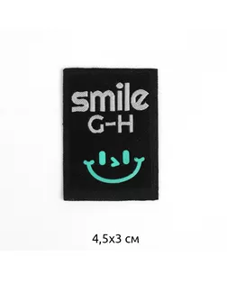 Аппликации пришивные Smile 4,5х3см,черный уп.20 шт арт. МГ-118646-1-МГ1003394