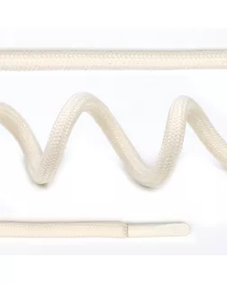 Шнурки круглые полиэфир 4 мм цв.молочный F103 7290-0036, длина 130 см, упак. 50 шт арт. МГ-122862-1-МГ1008475