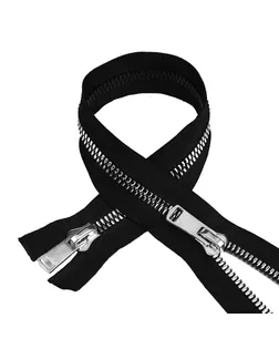 Молния MaxZipper трактор №8 2 замка TT, 100см, цв.черн/серебро уп.10шт арт. МГ-125332-1-МГ1009072