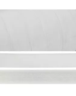 Лента бархатная нейлон шир.25мм цв.белый уп.5м арт. МГ-133301-1-МГ1009136
