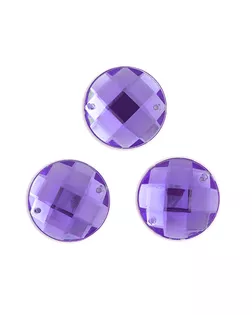 Стразы пришивные акриловые MAGIC 4 HOBBY 16 мм круг цв.05 сиреневый уп.100 шт арт. МГ-122931-1-МГ1010365