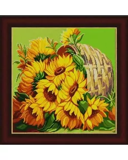 Рисунок на ткани (Бисер) КОНЁК Солнце в корзинке 40х40 см арт. МГ-134495-1-МГ1012283