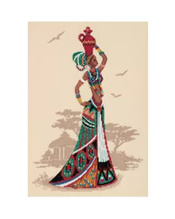 Набор для вышивания PANNA Золотая серия Женщины мира. Африка 26,5х38см арт. МГ-120064-1-МГ1015629