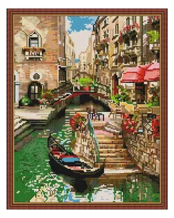 Картина мозаикой с нанесенной рамкой Molly Венецианский пейзаж (36 цветов) 40х50 см арт. МГ-120853-1-МГ1022713