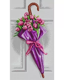 Рисунок на ткани (Бисер) КОНЁК Весенний зонтик 25х45 см арт. МГ-122564-1-МГ1033975