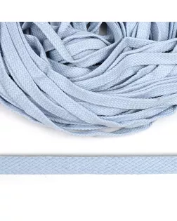 Шнур плоский х/б 12мм турецкое плетение TW цв.117 голубой уп.50м арт. МГ-126009-1-МГ1039090