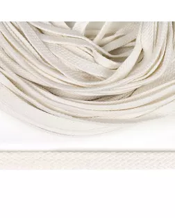 Шнур плоский х/б 10мм турецкое плетение TW цв.002 св.суровый уп.50м арт. МГ-125234-1-МГ1040457