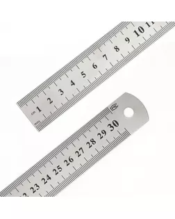 Линейка стальная Maxwell 30 см, 0.7 мм ПВХ чехол арт. МГ-134360-1-МГ1040675