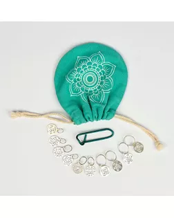 36632 Knit Pro Маркер для вязания Mindful металл с покрытием из стерлингового серебра, бирюзовый, 10шт в мешочке арт. МГ-125486-1-МГ1046598