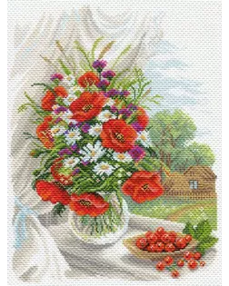 Рисунок на канве МАТРЕНИН ПОСАД - 1687 Полевые цветы арт. МГ-14696-1-МГ0154925
