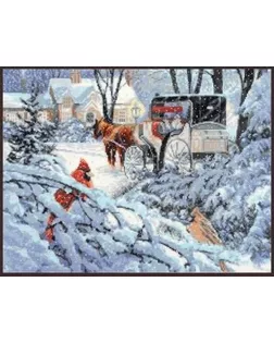 Набор для вышивания ПАЛИТРА Краски зимы 37х27 см арт. МГ-14706-1-МГ0154949