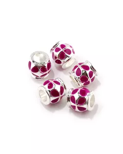 Бусины металлические с эмалью 10х10мм, in Ø 5мм арт. МГ-113657-1-МГ0158624