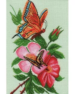 Рисунок на канве МАТРЕНИН ПОСАД - 1065 Бабочка на цветке арт. МГ-16096-1-МГ0161152