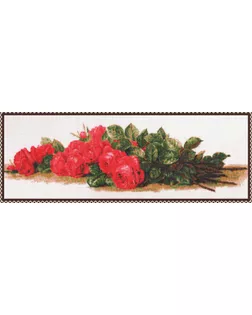 Набор для вышивания ПАЛИТРА Розы на столе 59х20 см арт. МГ-16459-1-МГ0162483